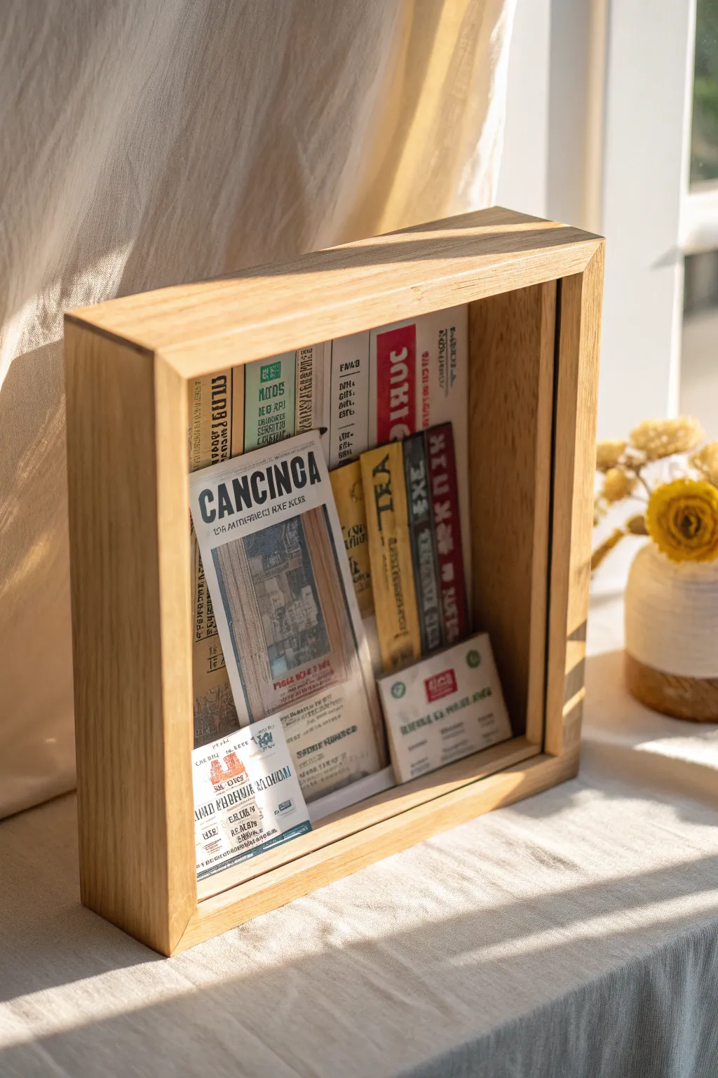 Capture your shared adventures and create a timeless keepsake with a minimalist shadow box display. 🎟️✨ #MemorableMoments #MinimalistDecor
