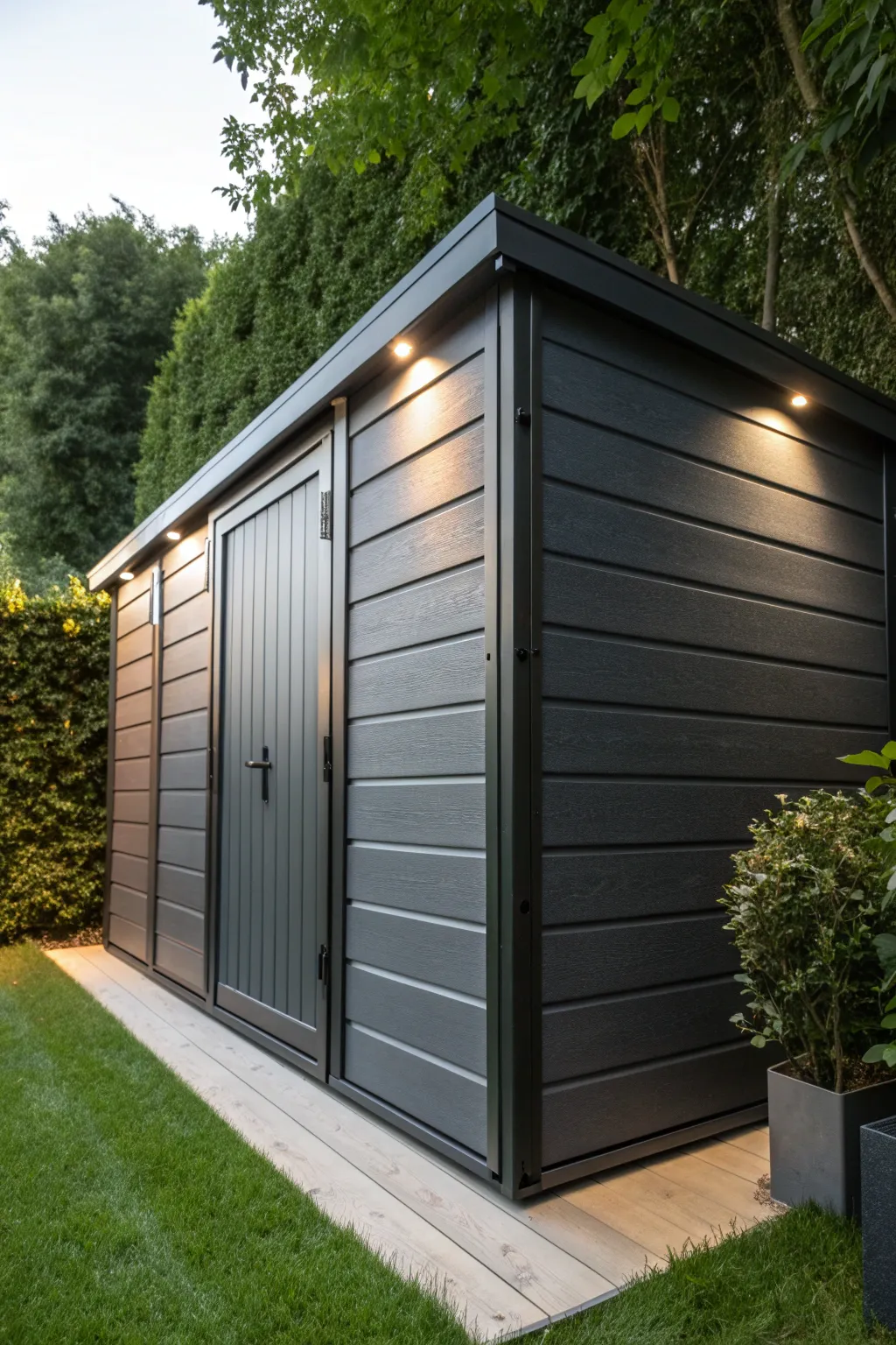 Upgrade your shed with durable PVC boards for a sleek, modern look that withstands the elements.