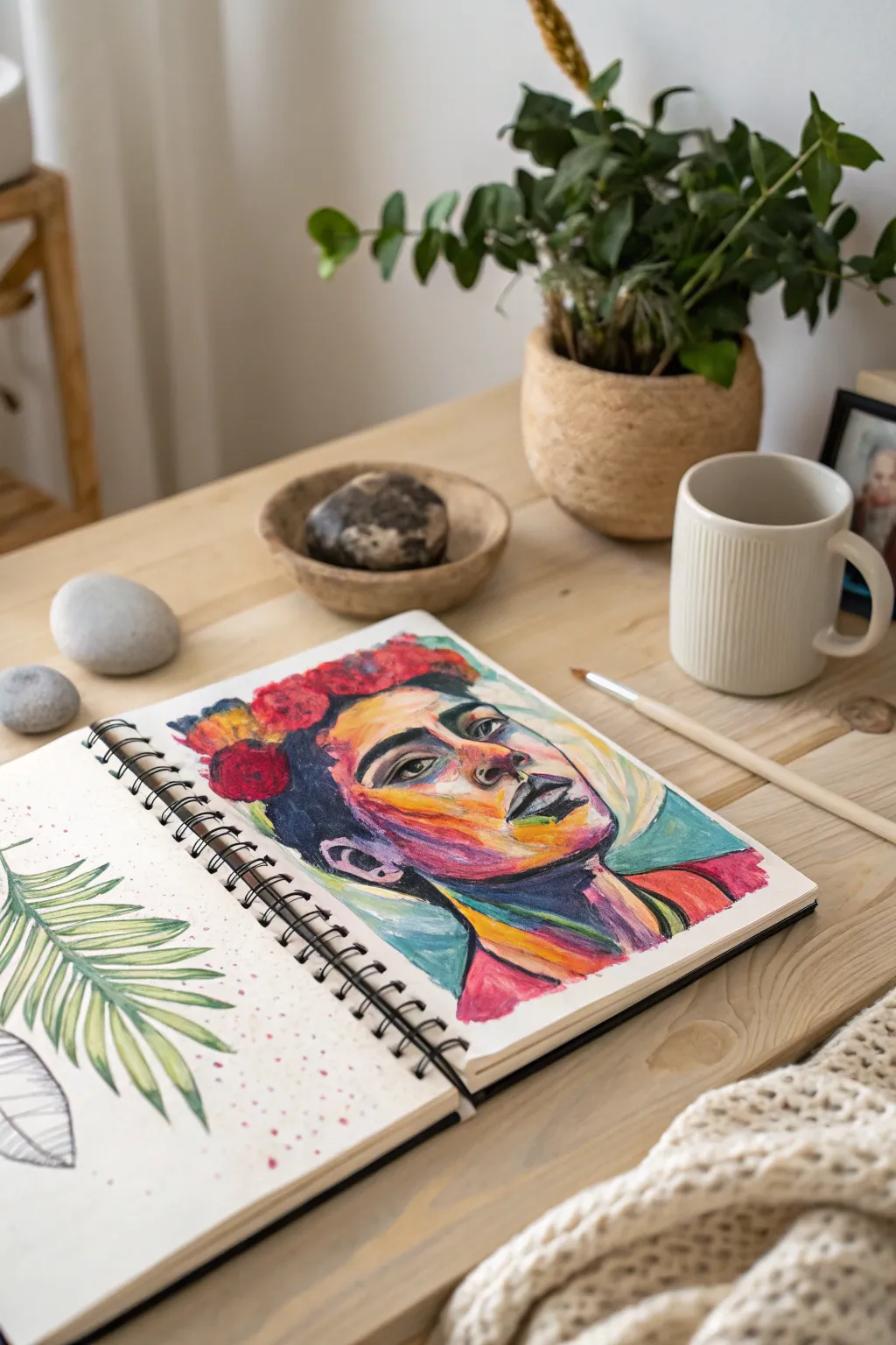 Unleash your creativity with bold and colorful portraits that bring your art journal to life!
