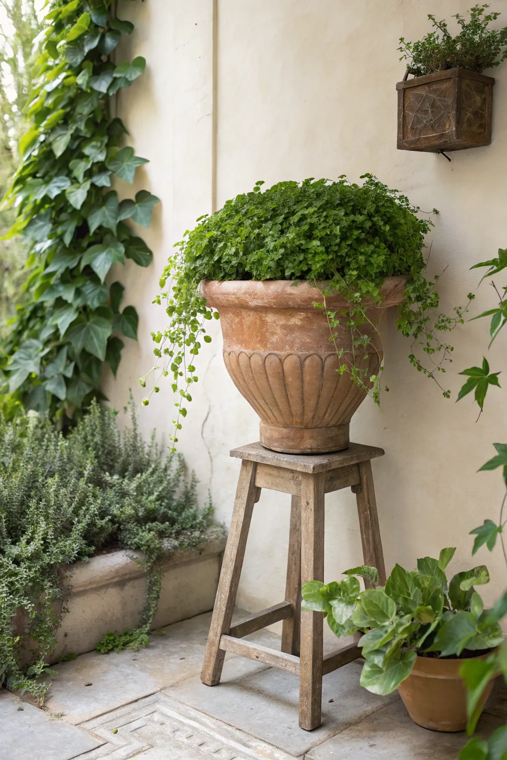 Craft a serene sanctuary with lush greenery in your small garden oasis.