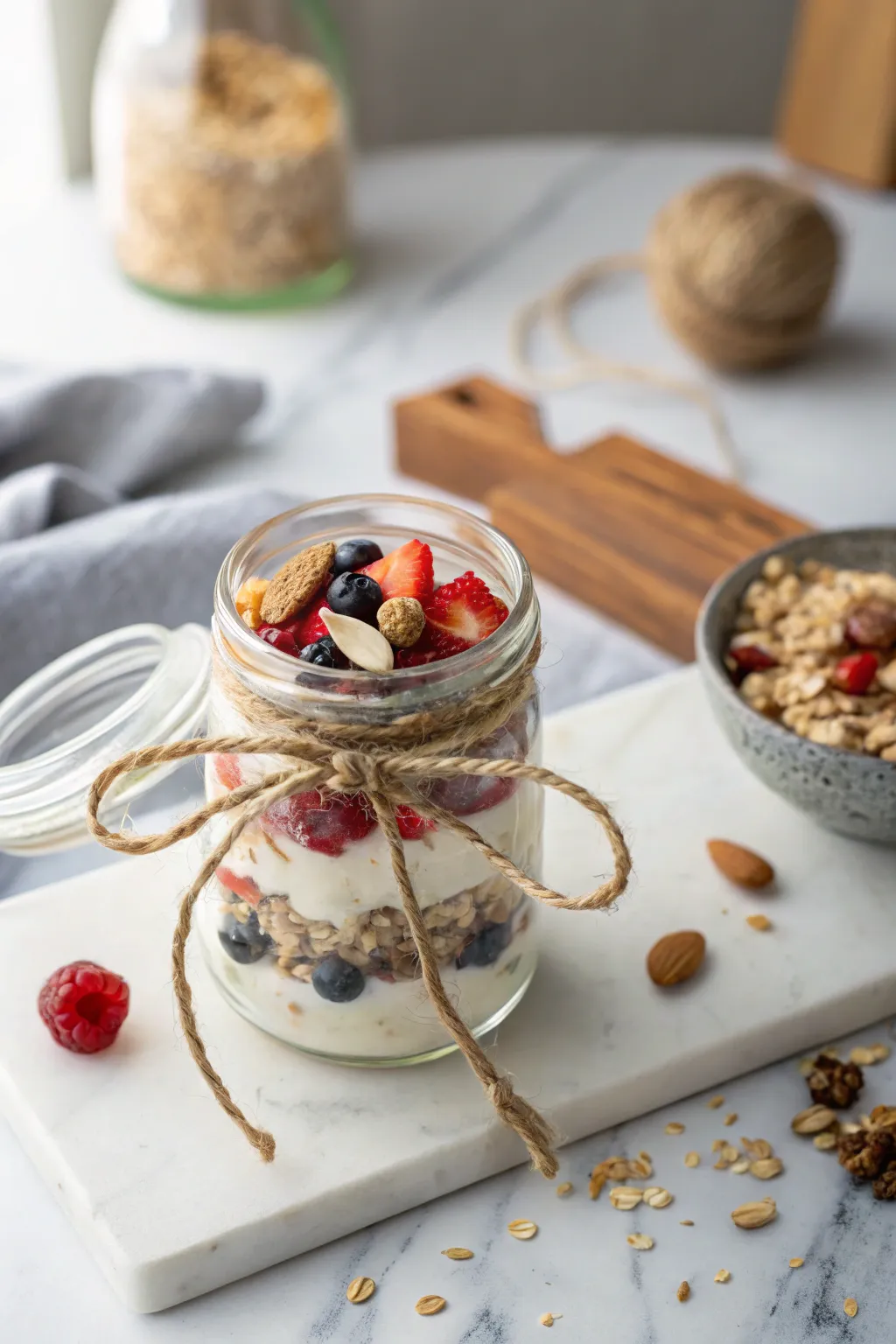 Start your day right with a beautifully layered breakfast in a jar—perfect for mornings on the go!