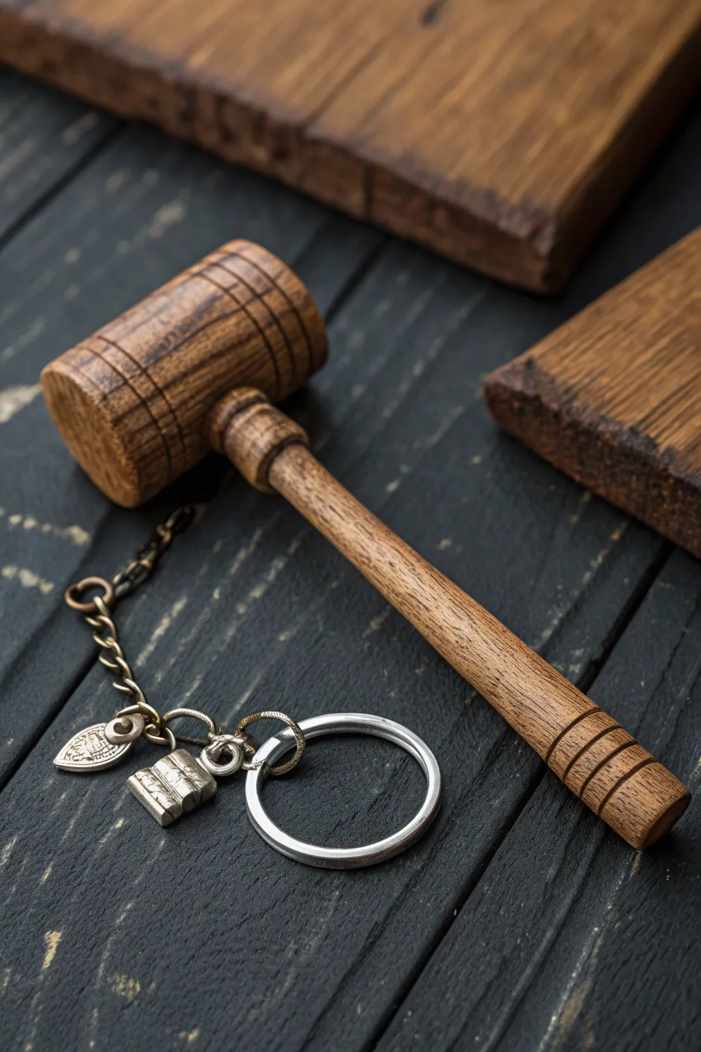 Carry a piece of craftsmanship with you: the intricate wooden tool keychain.