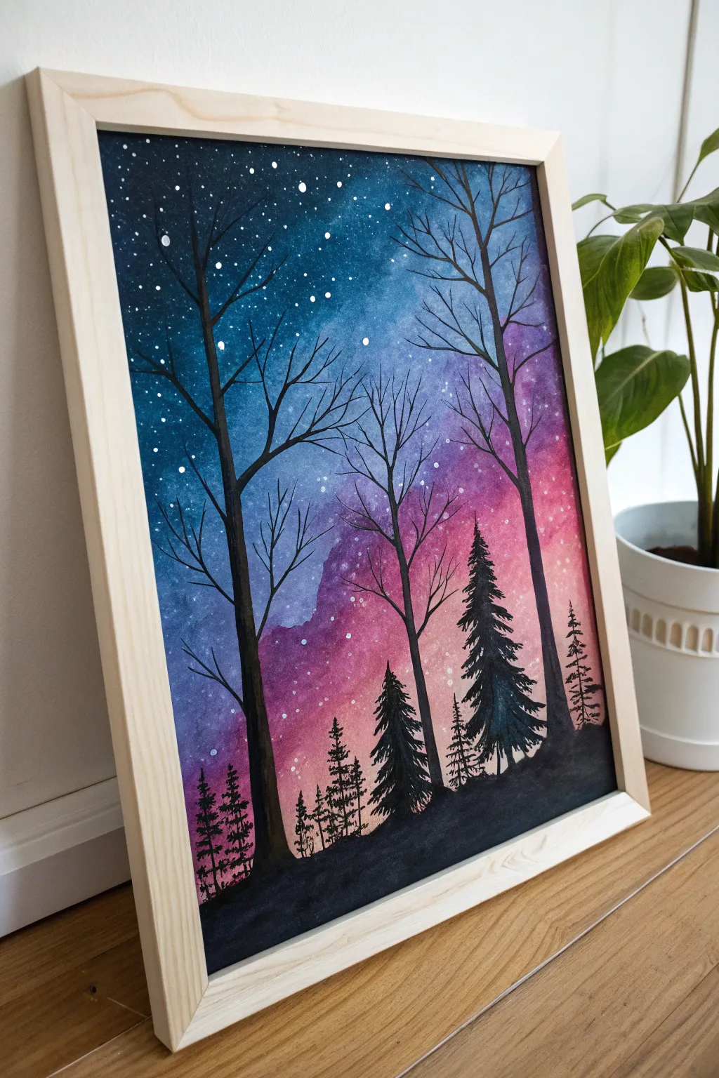 Embrace the cosmos with celestial silhouettes—where minimalist elegance meets the whimsical beauty of the night sky.