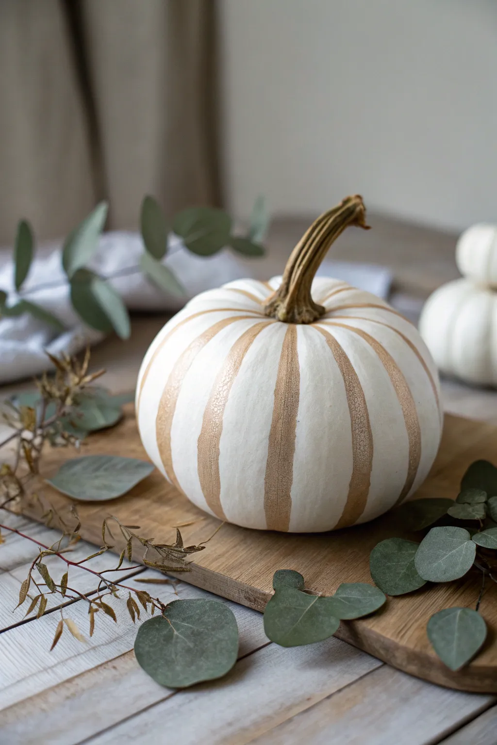 Elevate your autumn decor with stylish stripes—where minimalism meets playful charm!