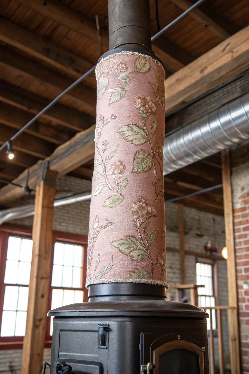 Transform your space with a touch of fabric finesse - where industrial meets whimsy.