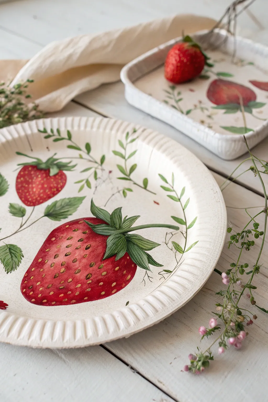 Embrace creativity with this charming paper plate strawberry craft, perfect for a minimalist touch to your decor.