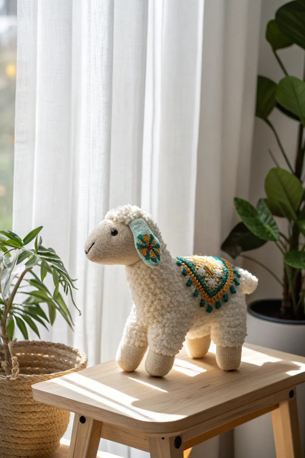 Embrace the charm of simplicity with this lovely lamb plush - a perfect blend of boho elegance and Scandinavian minimalism.