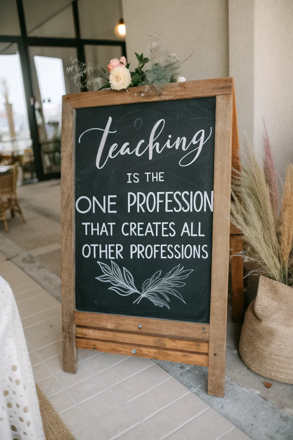 Celebrate the art of teaching with inspiring chalk art that resonates with beauty and purpose.