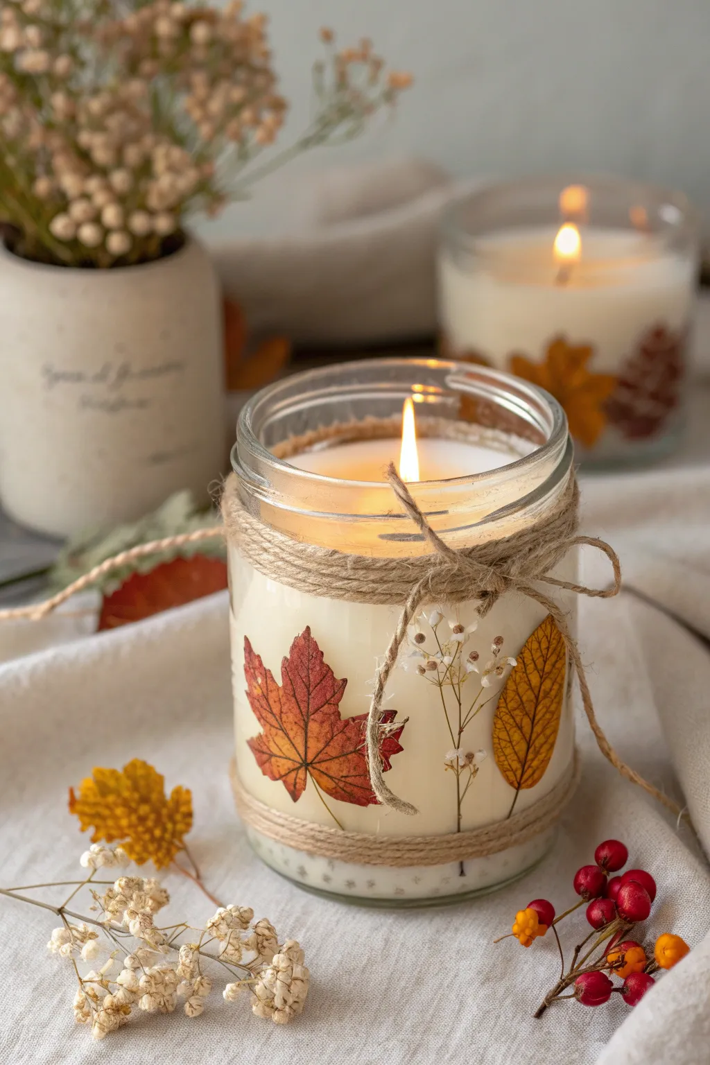 Illuminate your Thanksgiving with handcrafted elegance. 🍂🕯️ #ScandinavianStyle #BohoChic #ThanksgivingCrafts