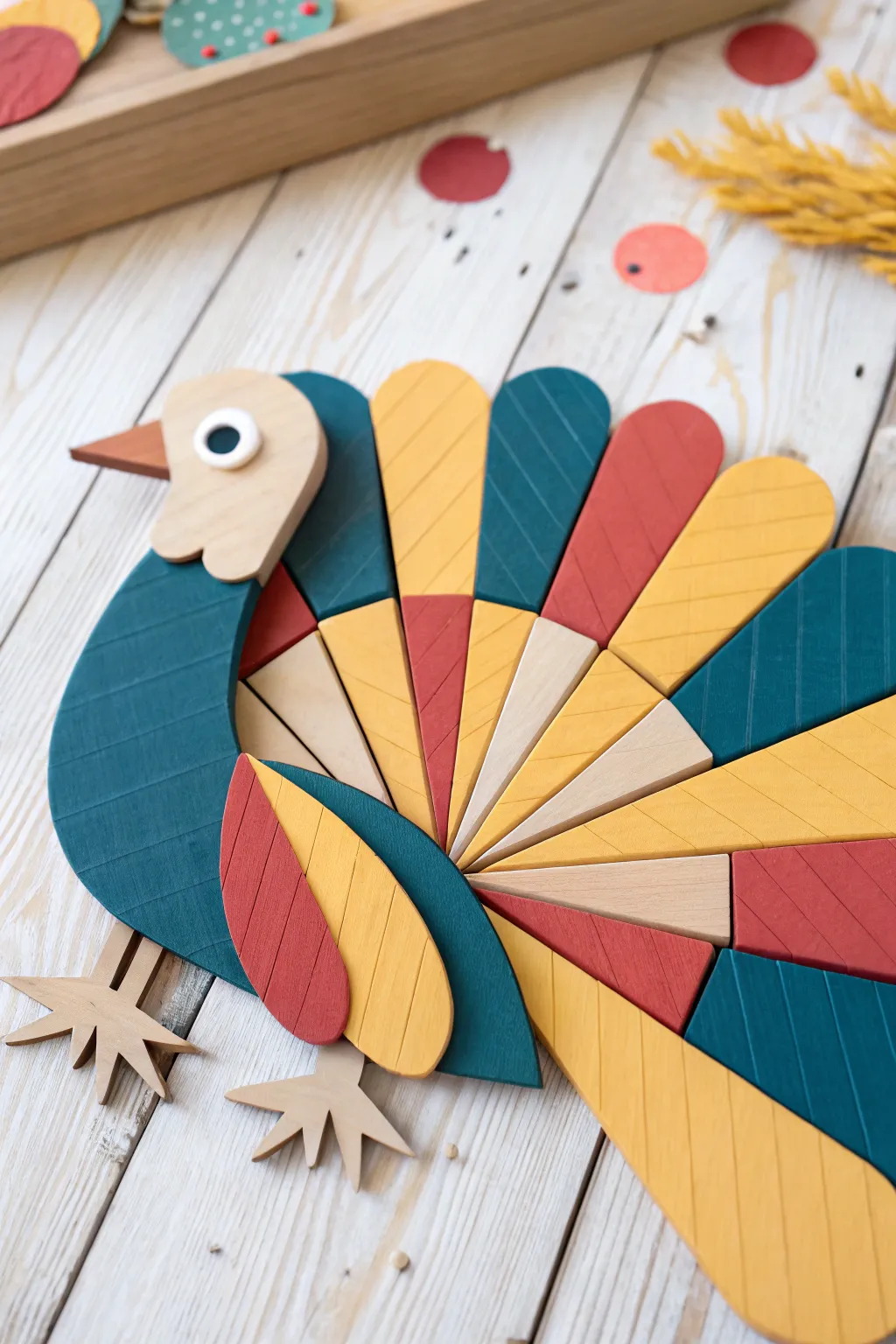 Discover the joy of crafting with your toddler: Create these delightful 2D Shape Turkeys for a fun and educational Thanksgiving activity!