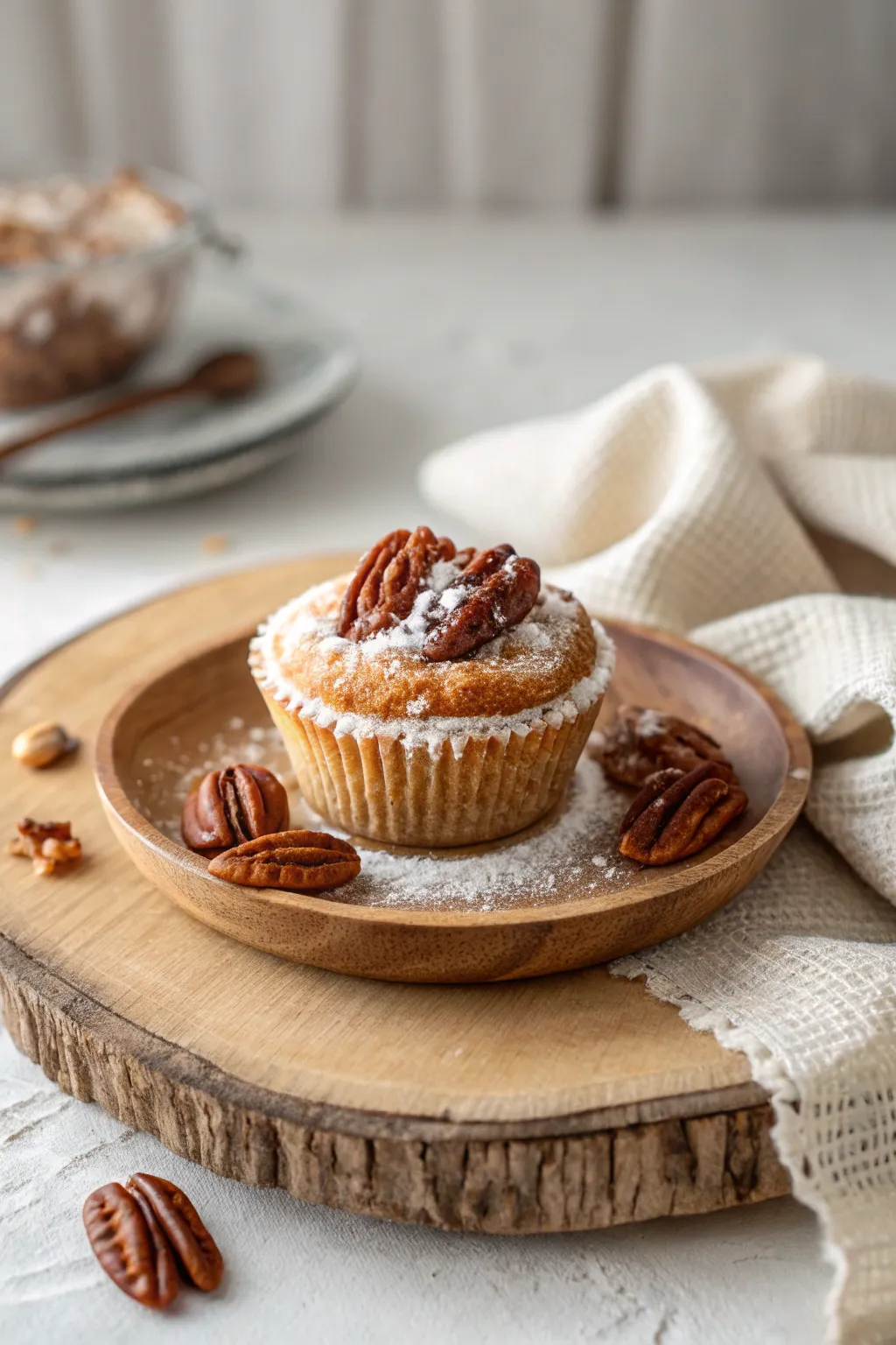 Indulge in the simplicity and elegance of Nutty Pecan Cupcakes, where minimalism meets decadent flavor. 🍂🧁