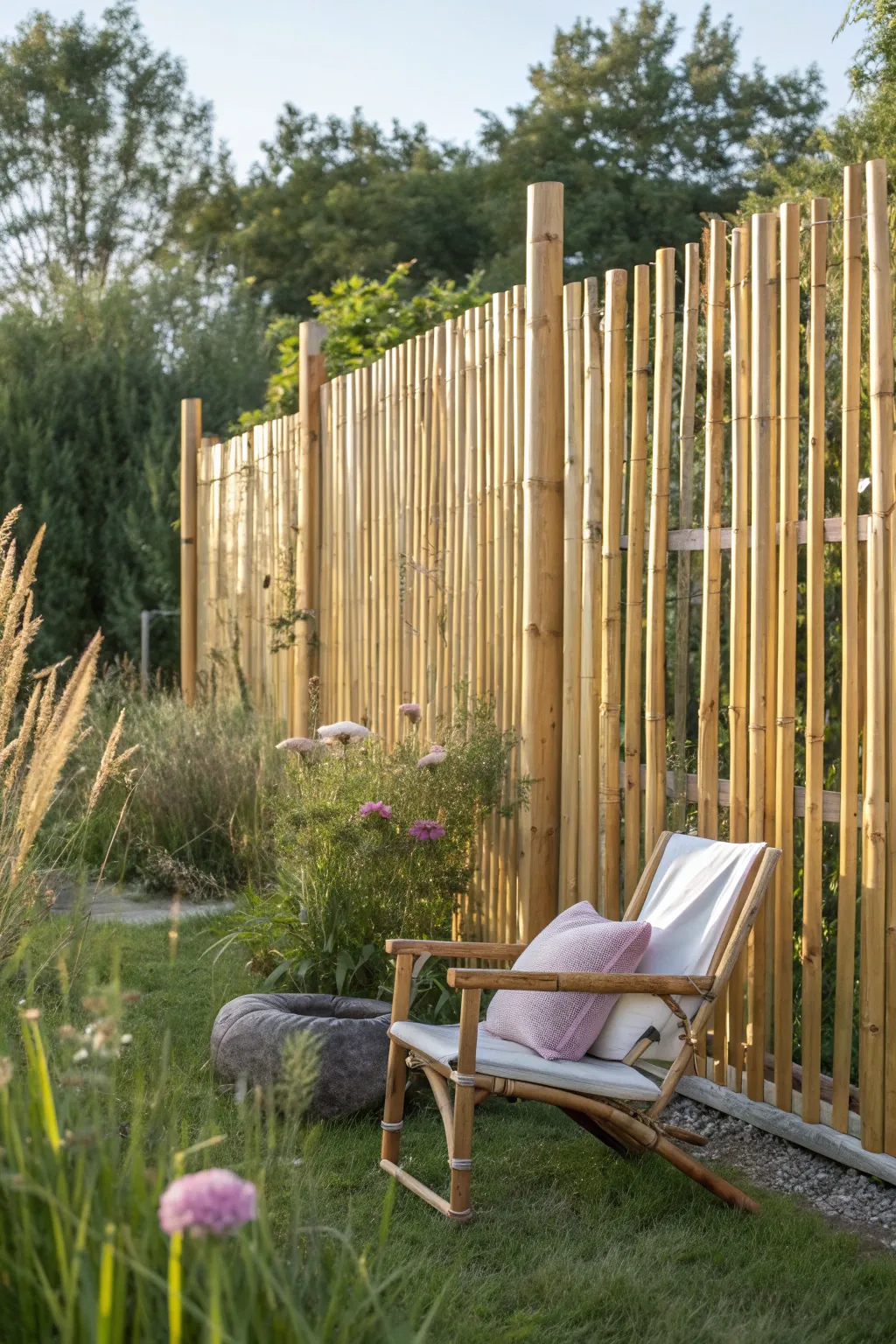 Create your own private oasis with a stylish bamboo fence.