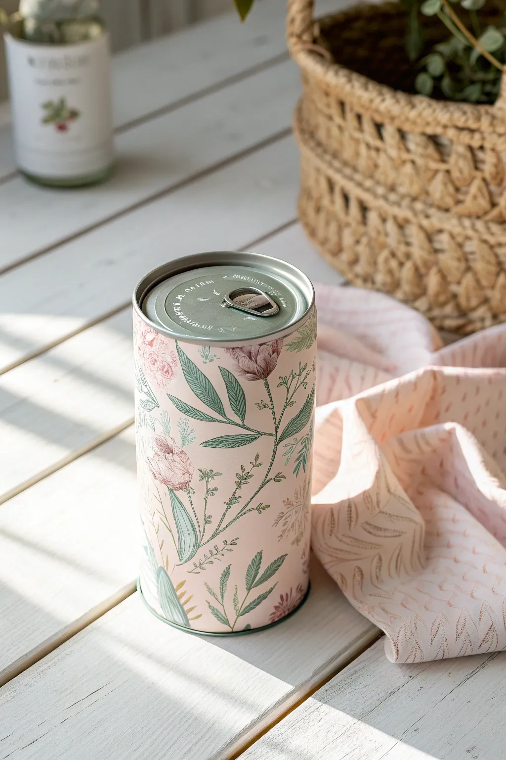 Transform everyday tin cans into cozy, chic decor with fabric wraps that exude elegance and simplicity.