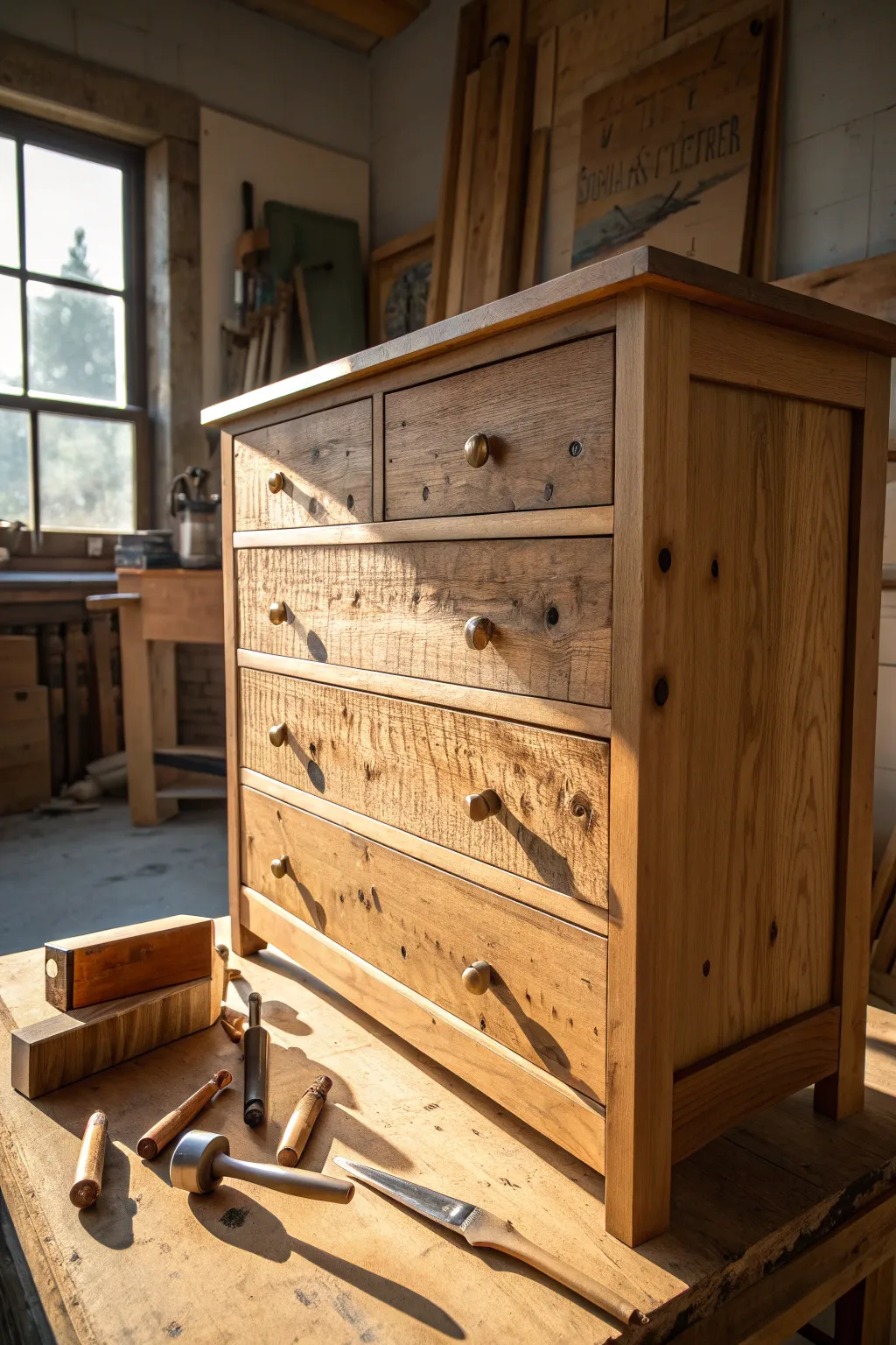 Sustainable style meets craftsmanship: a dresser with a story.