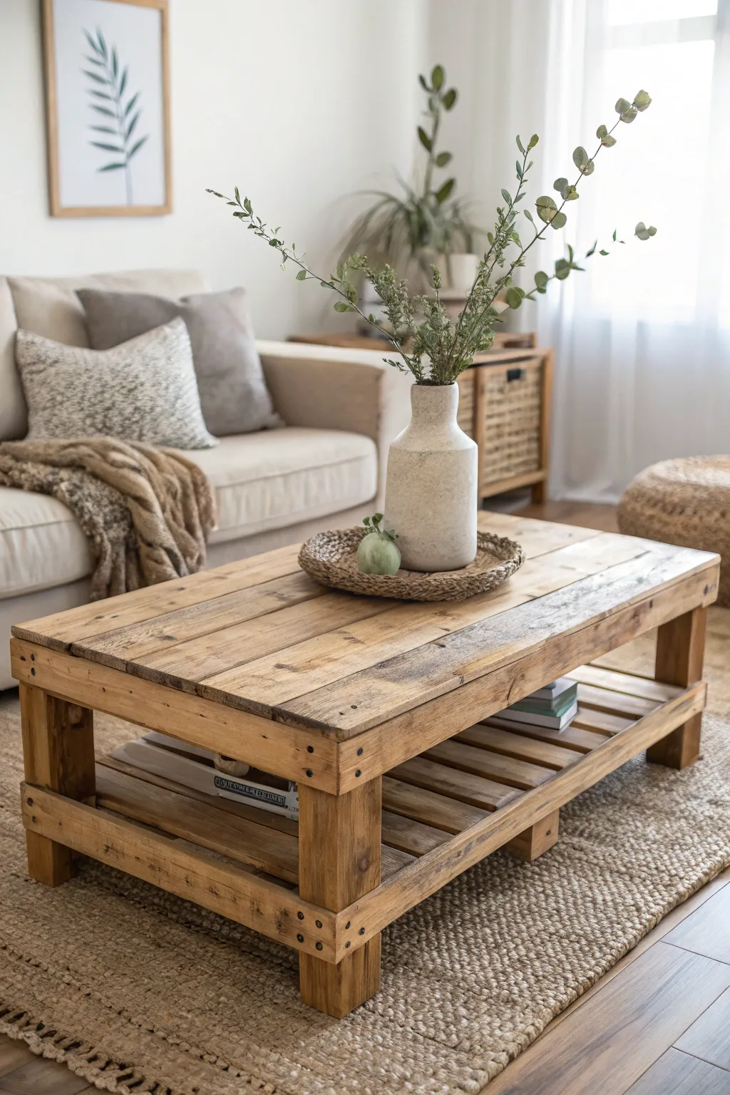 From Pallet to Perfect: Transform your space with rustic elegance. 🌿✨ #TrashToTreasure #MinimalistBoho