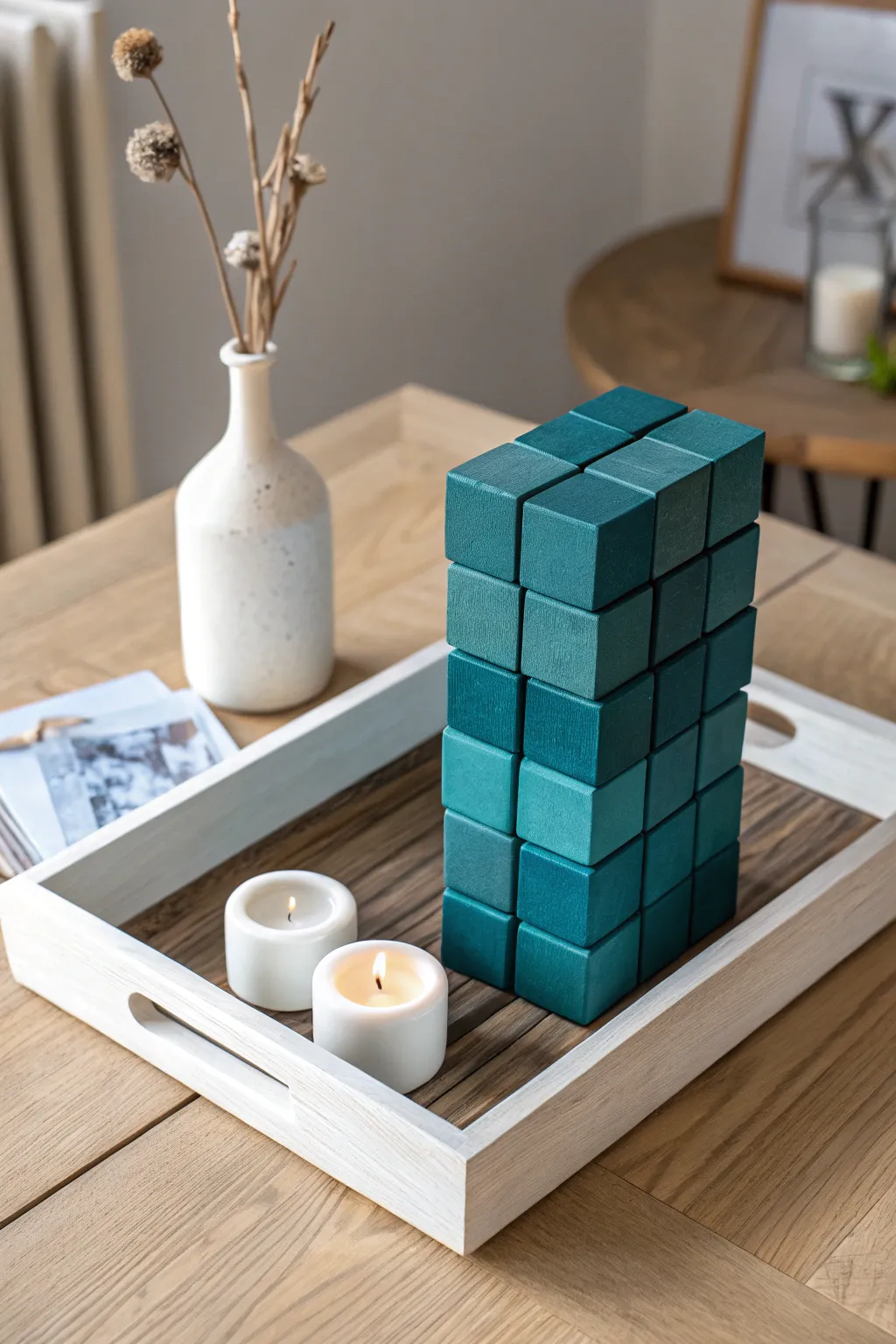 Elevate your coffee table with a handcrafted touch of elegance.