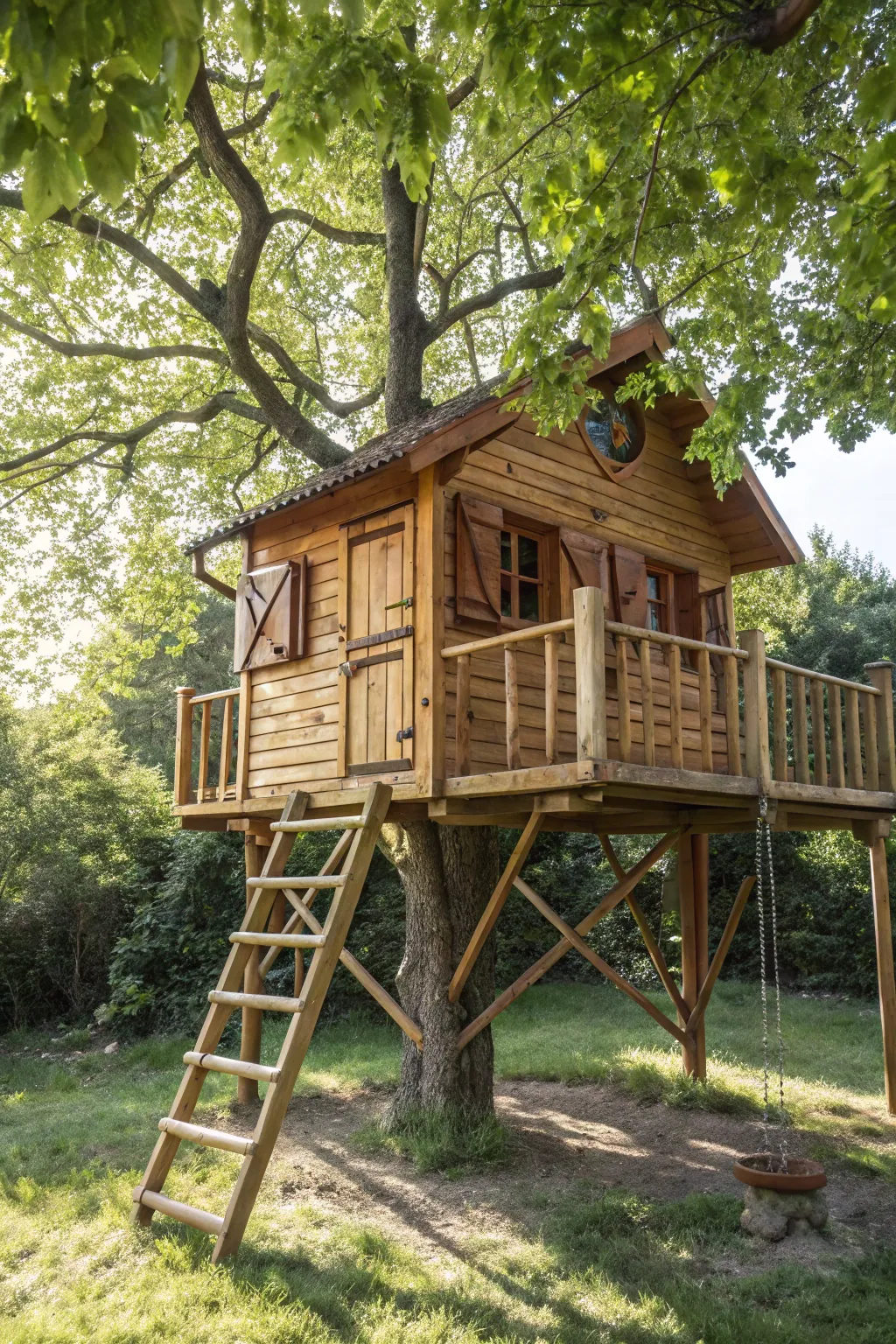 Adventure awaits in this elevated playhouse, where craftsmanship meets childhood dreams.