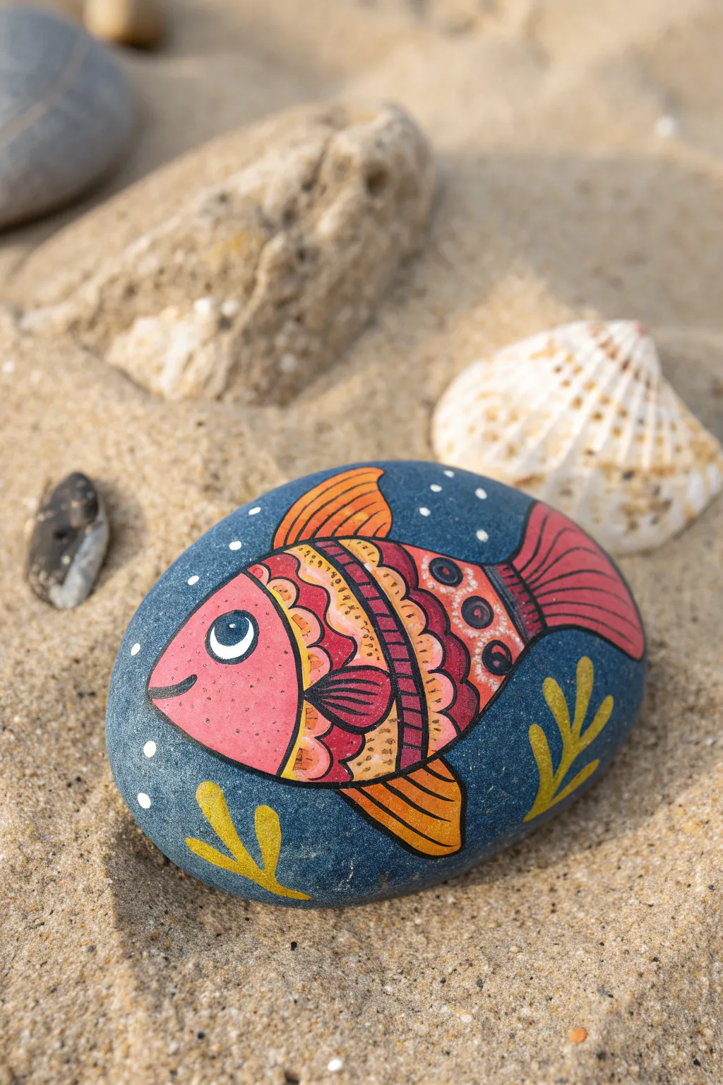 Dive into creativity: Transform ordinary rocks into a vibrant school of fish for your garden!