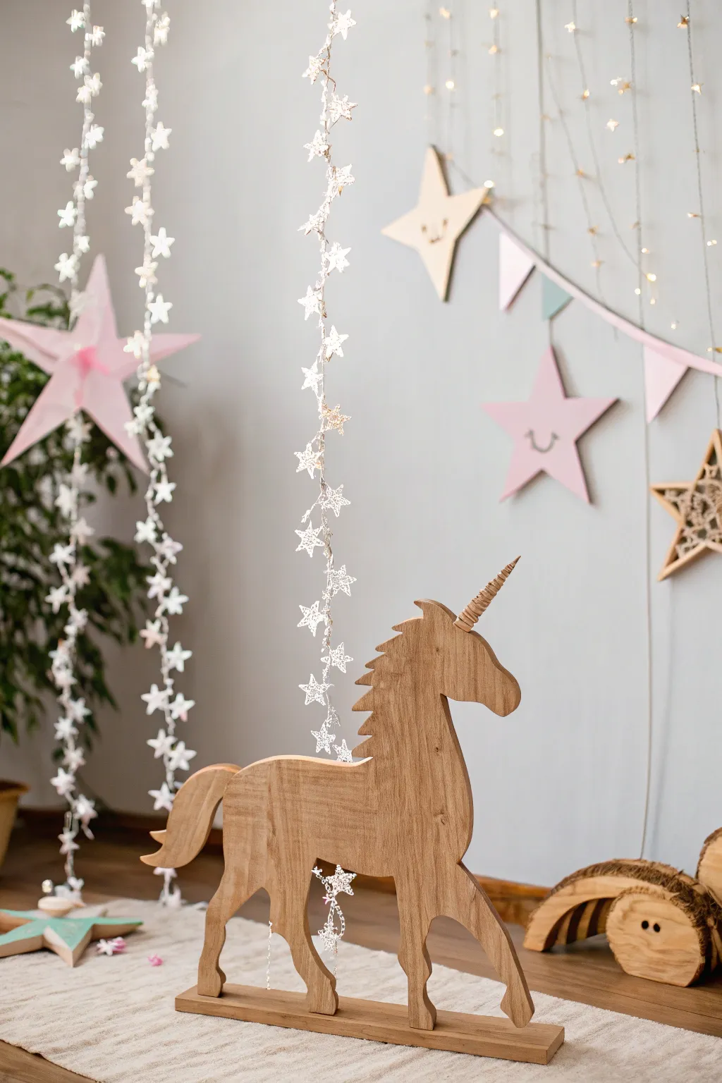 Step into a Whimsical Wonderland with this enchanting unicorn backdrop, where simplicity meets celestial charm.