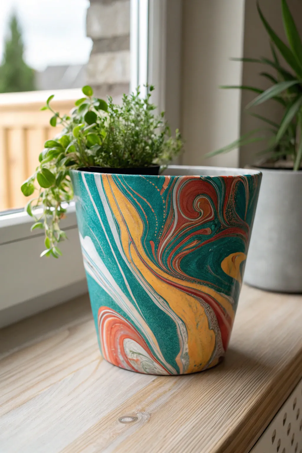 Elevate your space with a splash of color and artistry—discover the charm of resin planter pots.