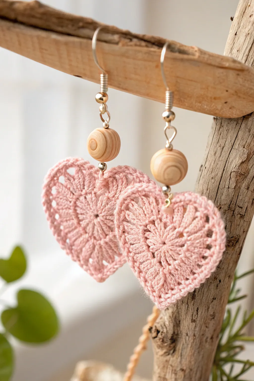 Embrace the charm of handmade elegance with these delightful crochet heart earrings. Perfect for adding a touch of love to any outfit!