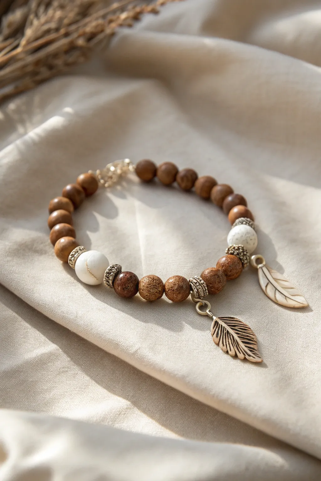 Embrace the beauty of nature with this handcrafted bracelet, perfect for Valentine's Day.