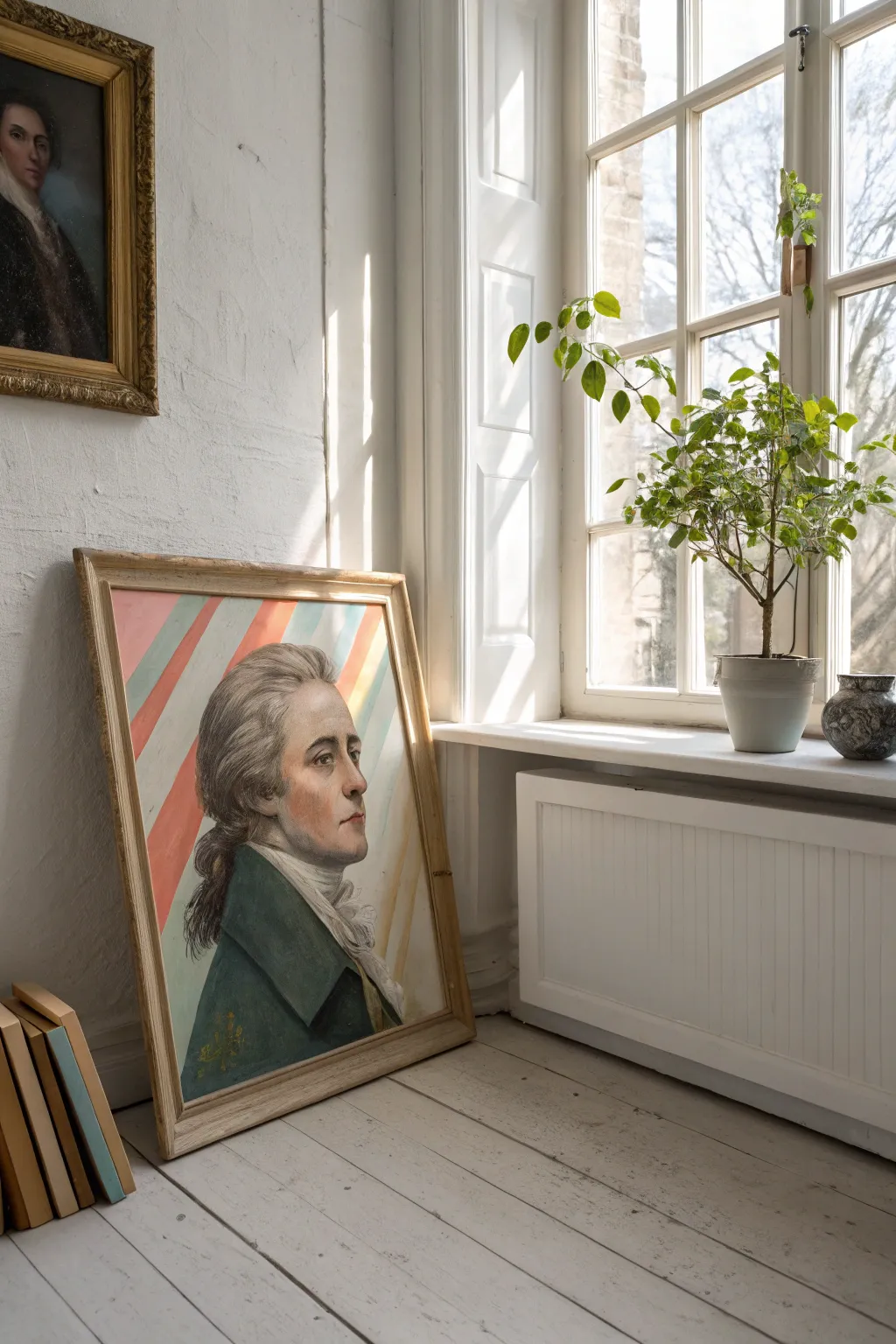 Embrace the charm of past and present with this unique portrait fusion. A statement piece for the modern minimalist with a love for vintage flair.