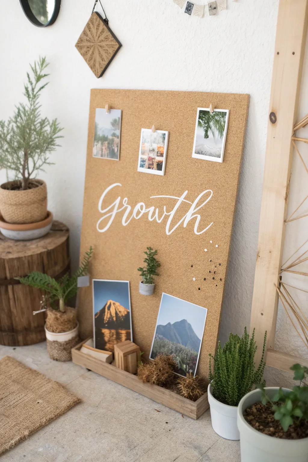 Embrace a year of 'Growth' with a vision board that inspires and aligns your goals with nature's beauty.
