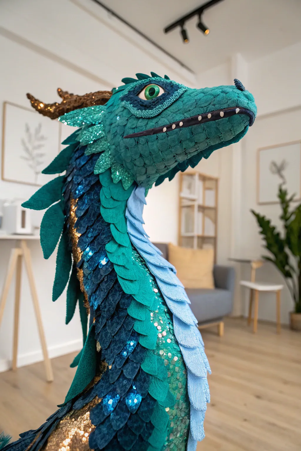 Transform your dragon with scales and sparkles that shimmer under the light, creating a magical centerpiece for any room.