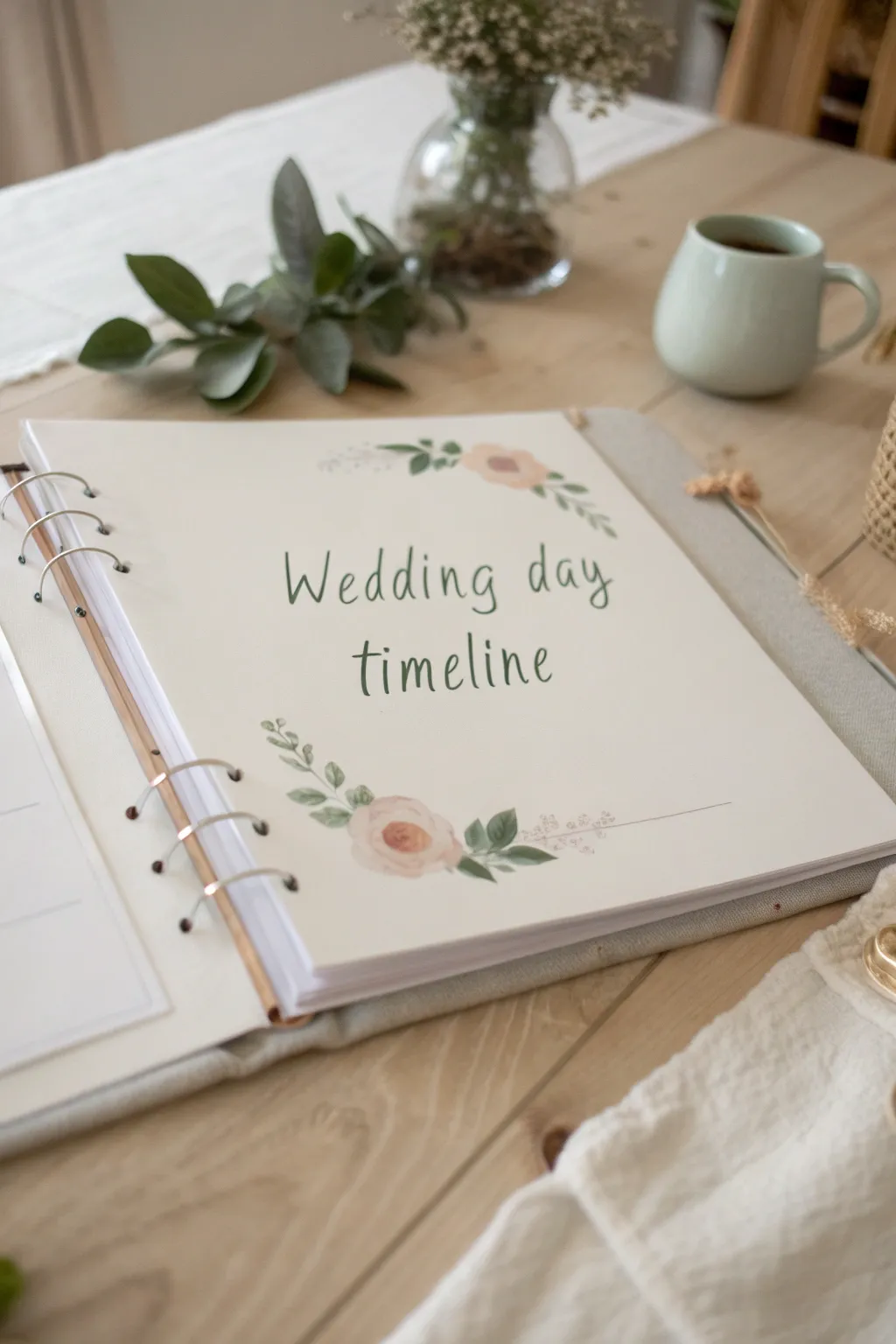 Plan your perfect day with an exquisitely detailed timeline. 📅✨ #WeddingPlanning #MinimalistElegance