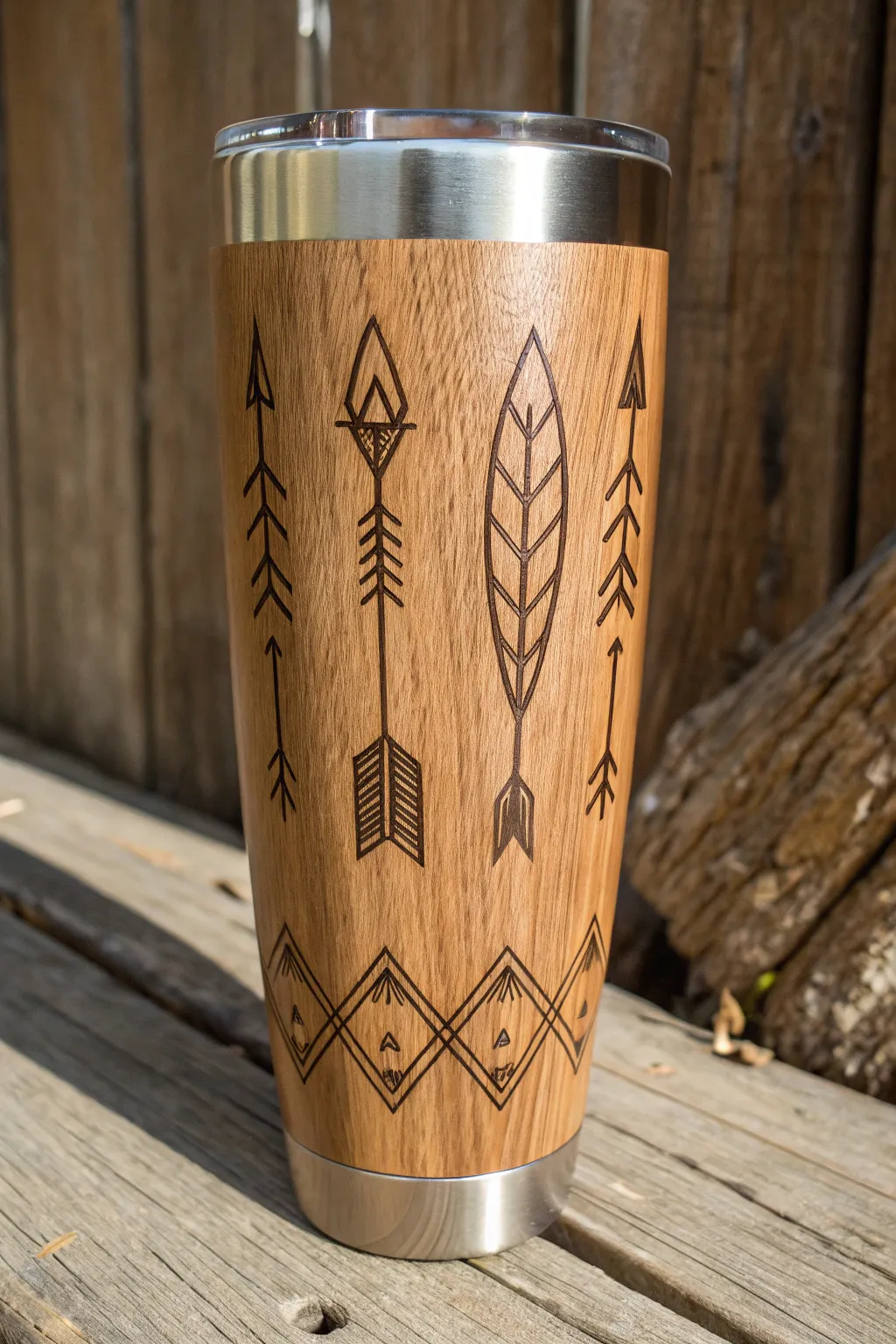 Navigate your style with precision: Elevate your drinkware with artisan arrow accents.