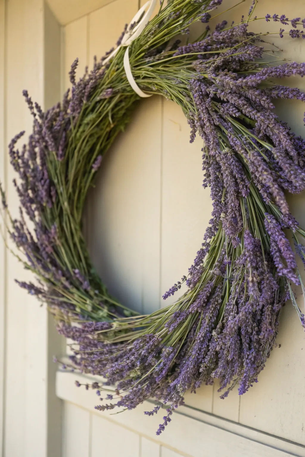 Add a touch of rustic elegance to your home with handcrafted lavender wreaths.