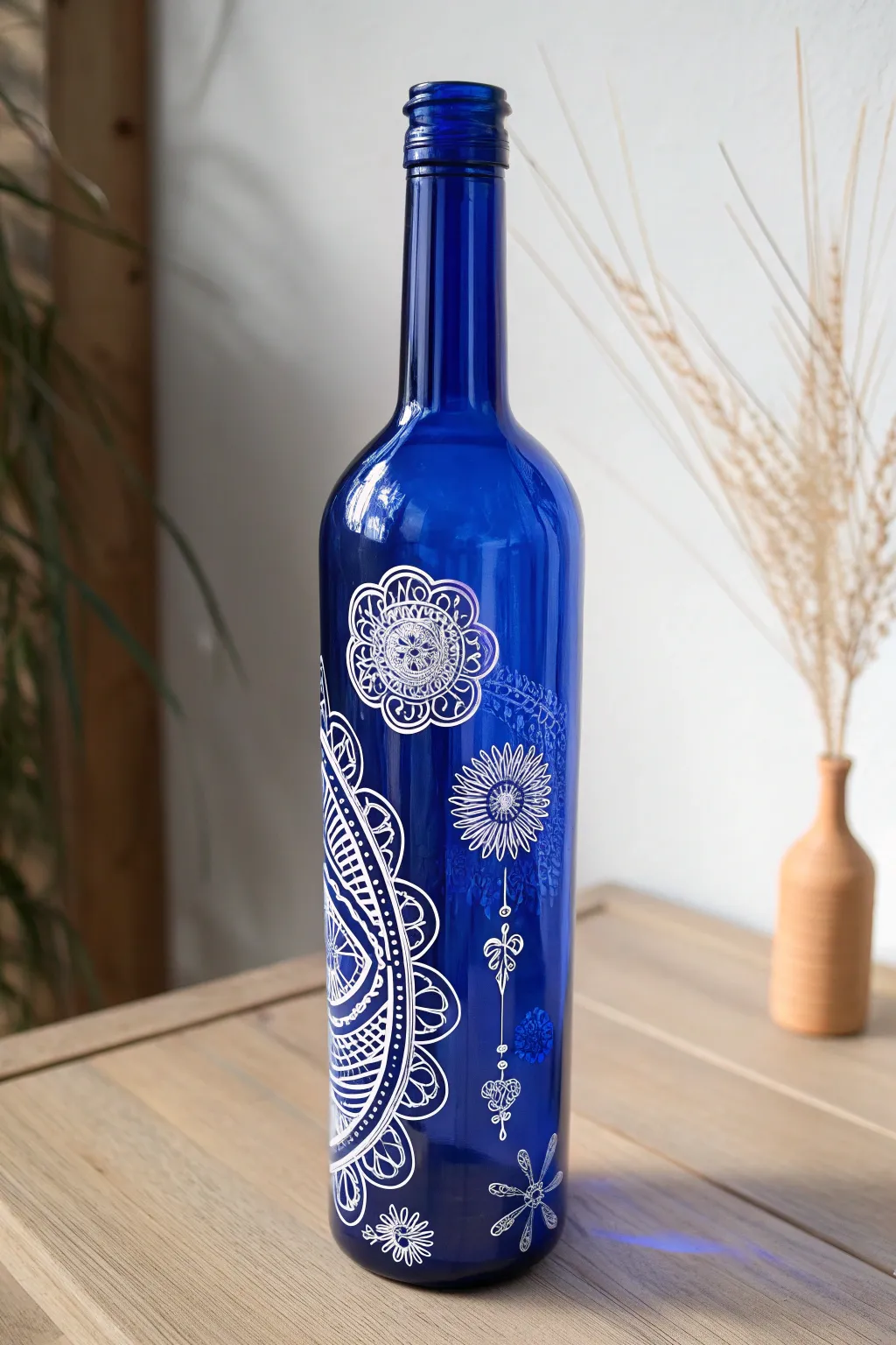 Elevate your space with the charm of cobalt blue elegance and mid-century modern artistry.