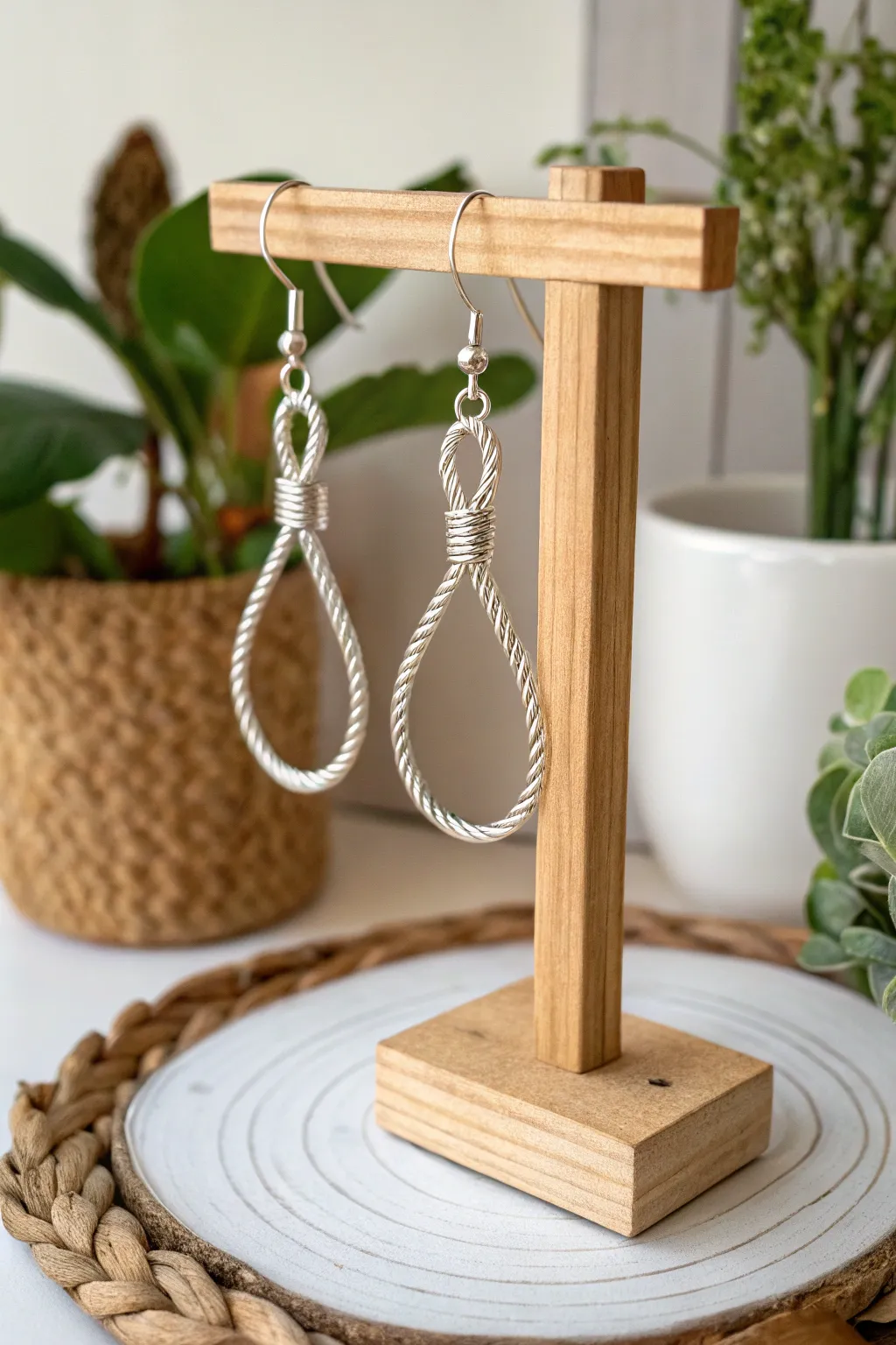 Transforming wire scraps into stunning eco-friendly earrings - where sustainability meets style.