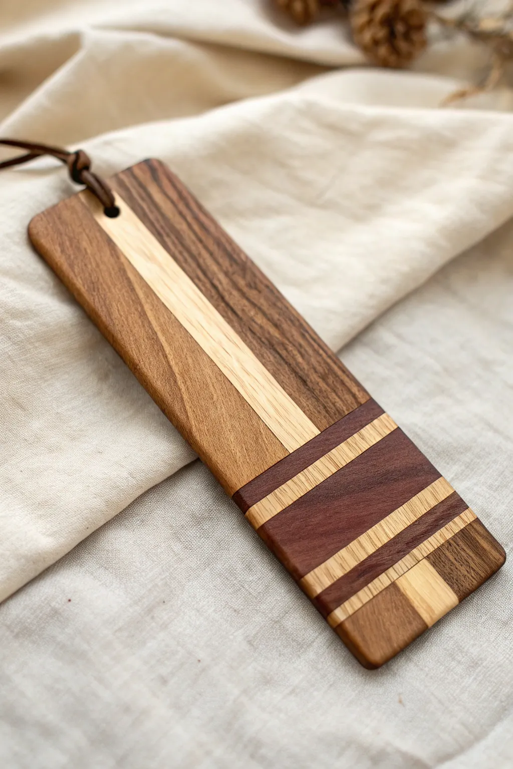 Elevate your reading experience with this exquisite layered wood bookmark, a perfect blend of Scandinavian simplicity and Boho allure.
