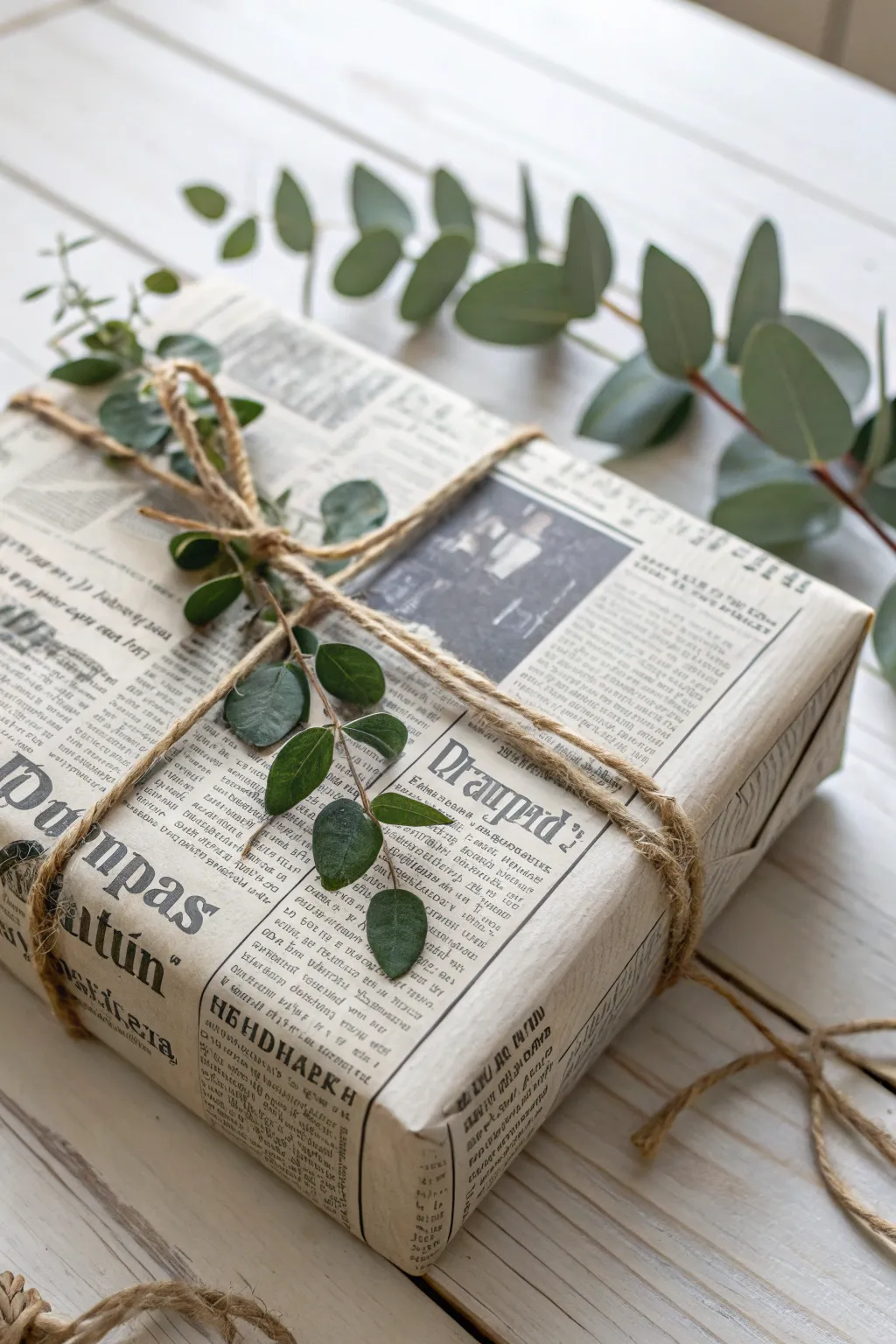Embrace nostalgia with chic, eco-friendly newspaper gift wrap. Perfect for the minimalist with a bohemian flair!