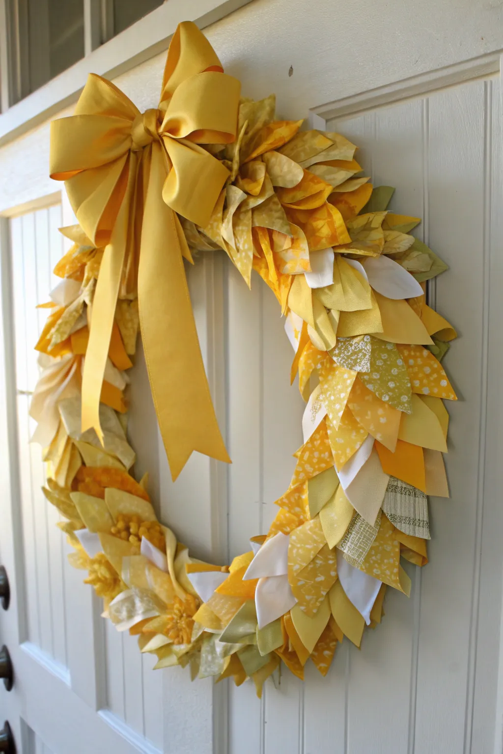 Bring a touch of sunshine into your home with this stunning ribbon wreath—where minimalist design meets boho elegance.