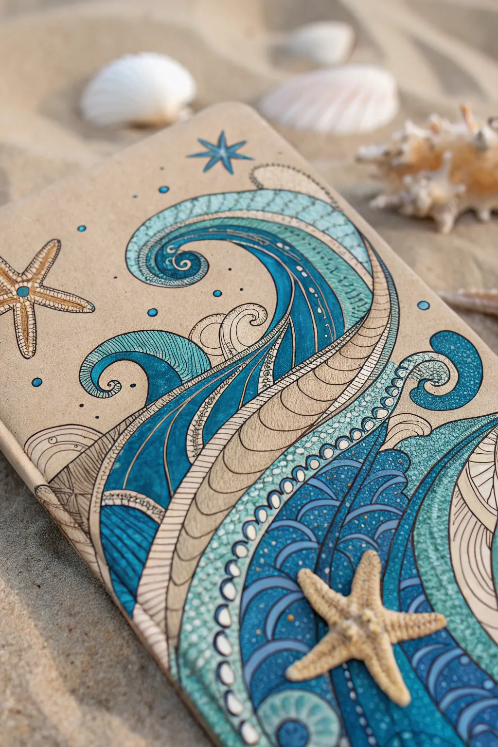 Embrace tranquility with oceanic-inspired Zentangle patterns that capture the beauty of the sea.