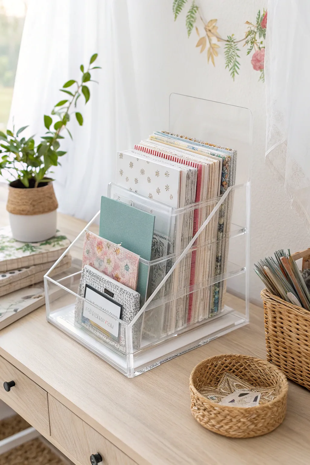 Transform your crafting space with elegant and decorative storage solutions that blend style with practicality.