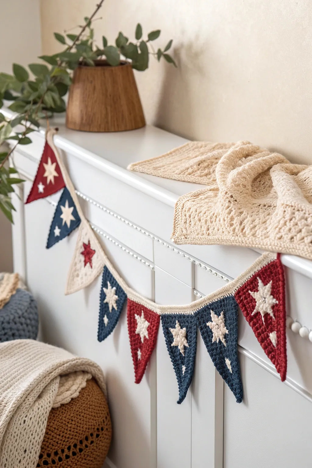 Celebrate with style: Craft your own Star-Spangled Banner Bunting for a chic 4th of July touch.