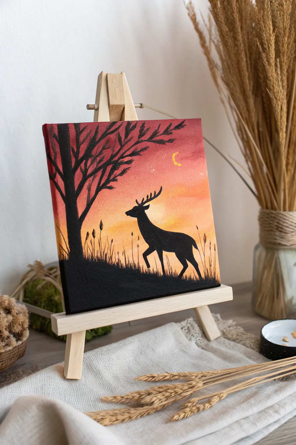 Elegant animal silhouettes: Bring nature's charm into your home with this minimalist masterpiece.