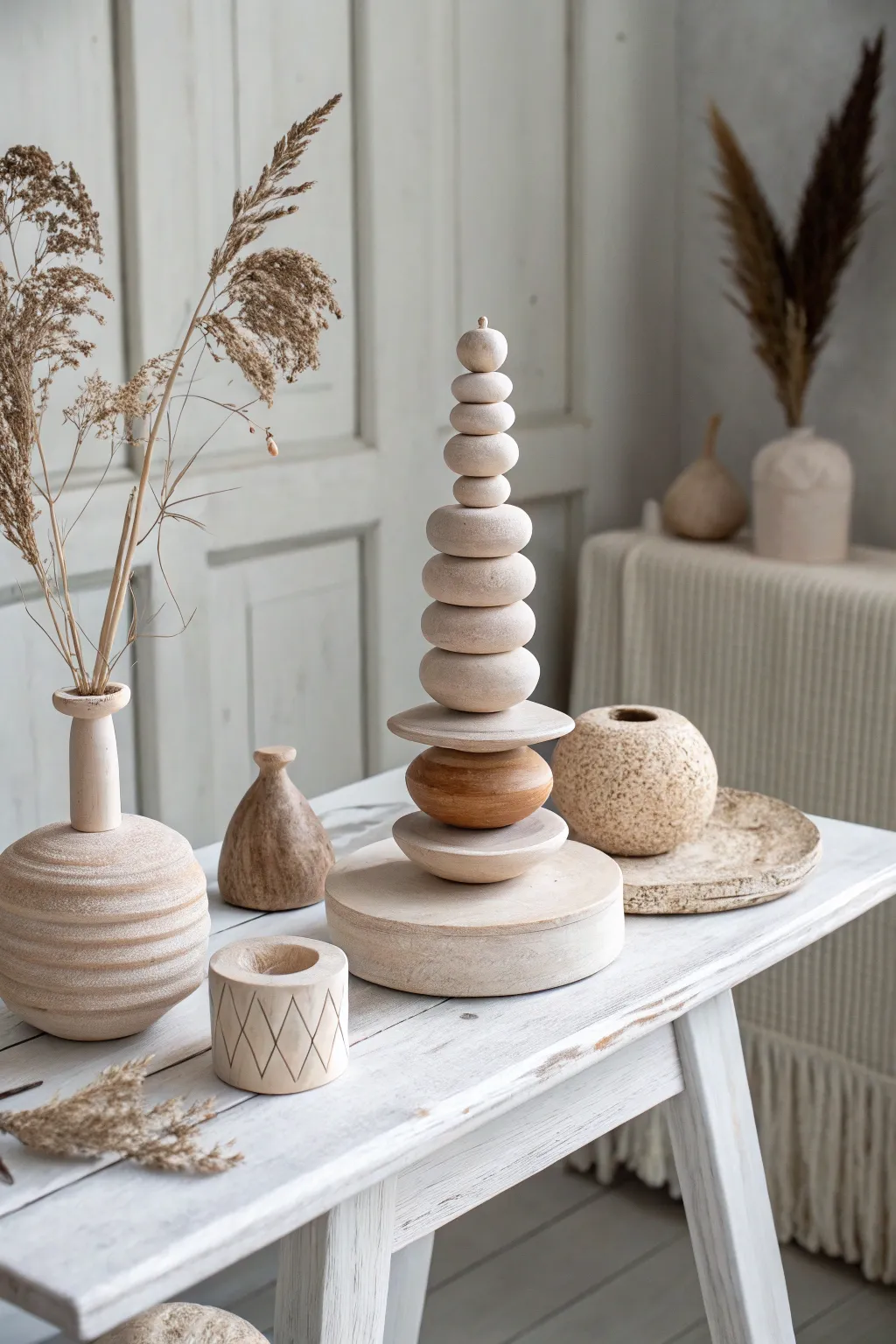Discover the beauty of movement with this interactive clay sculpture, where craftsmanship meets simplicity.