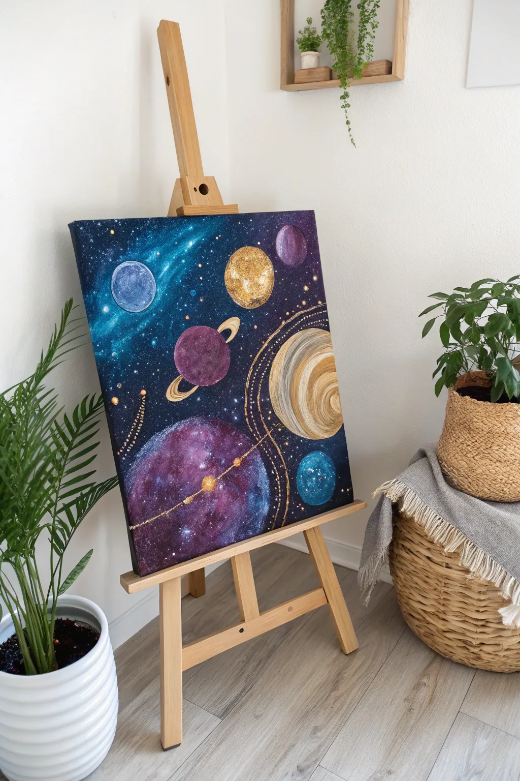 Explore the universe in your living room with this stunning cosmic collage, where artistry meets the cosmos in perfect harmony.
