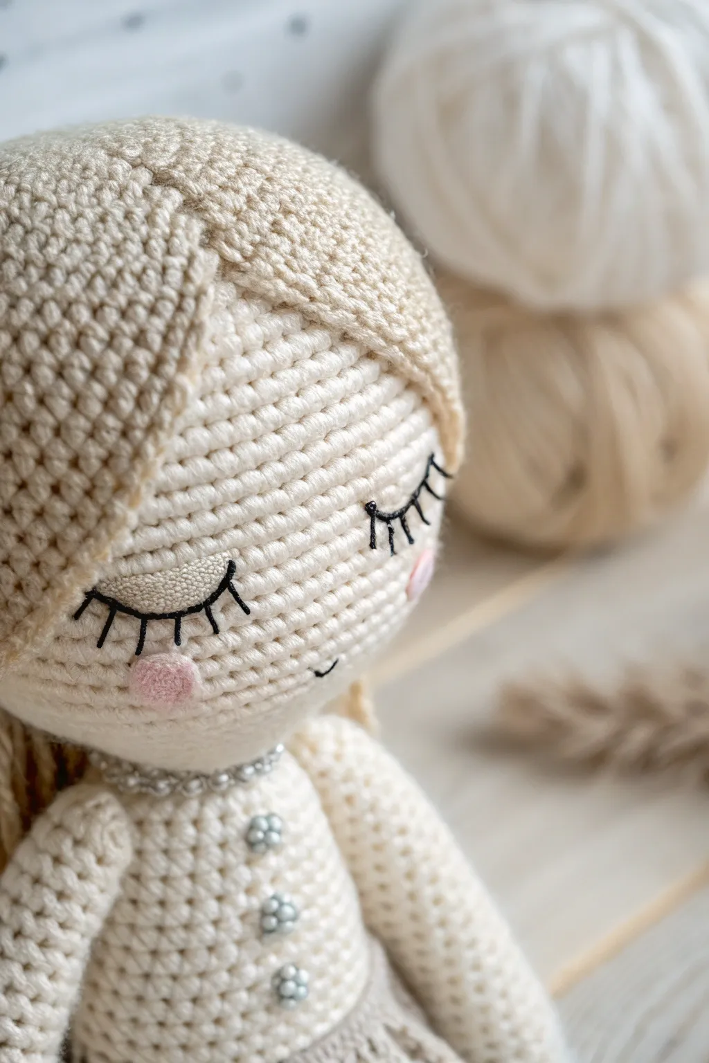 Embrace the art of simplicity with these detailed amigurumi lashes, adding a whimsical touch to your creations.