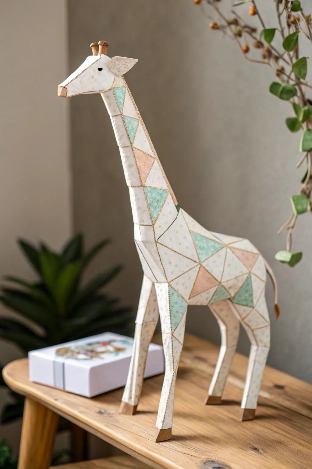 Breathe new life into everyday materials with this charming recycled paper giraffe, a perfect blend of creativity and sustainability.
