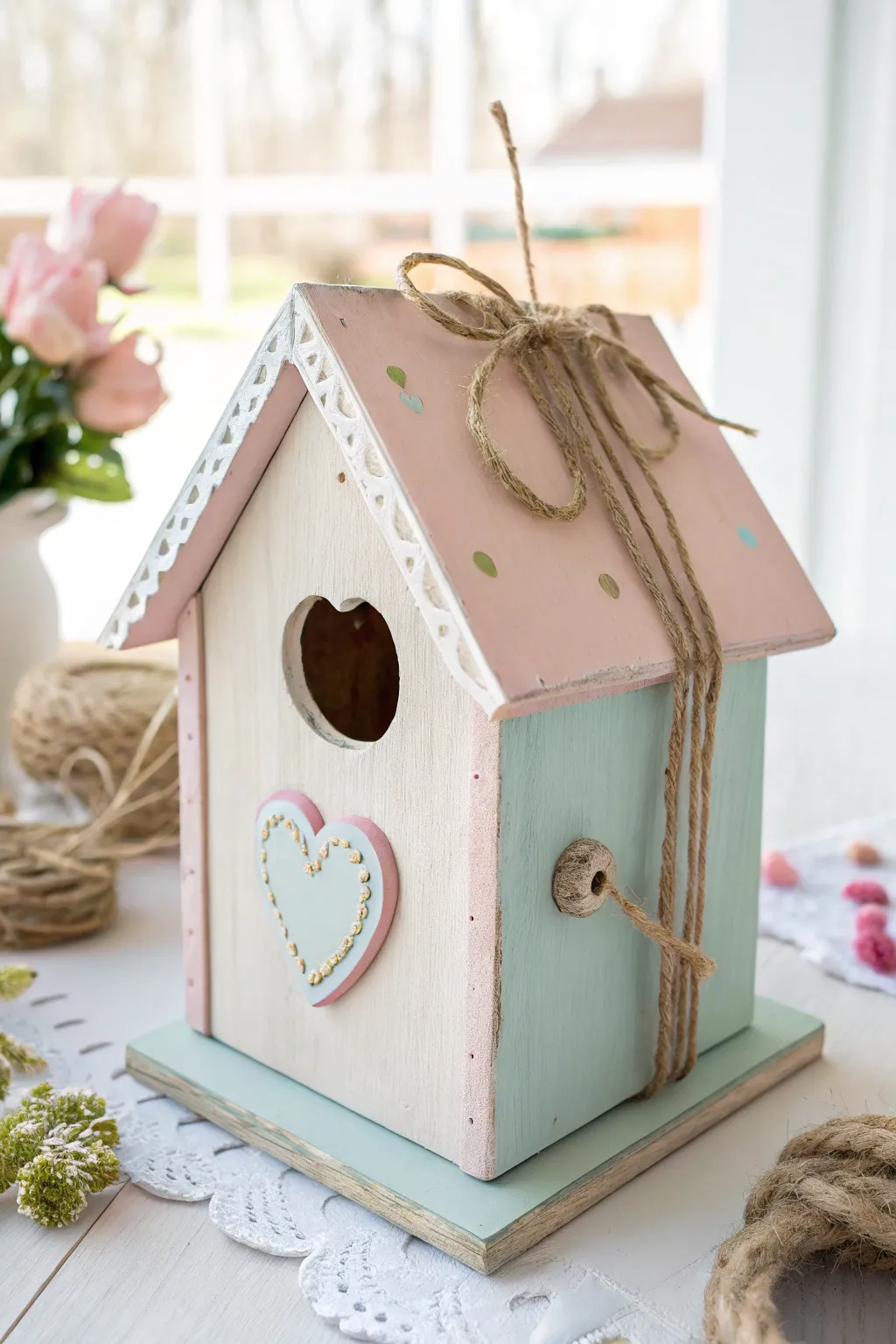 Embrace the charm of spring with this Chirpy Birdhouse Box, a perfect blend of Scandinavian minimalism and Boho warmth.