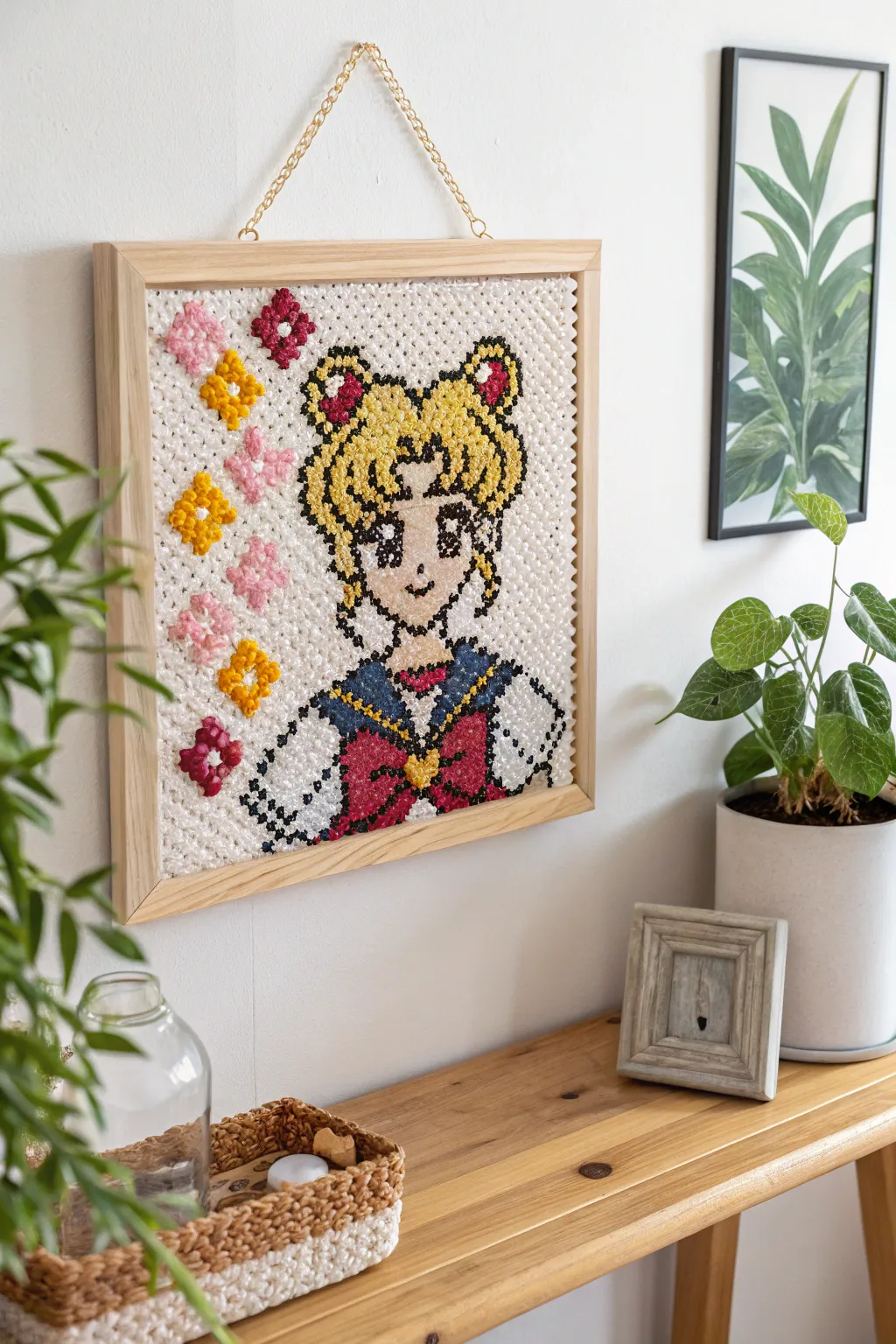 Transform your space with anime-inspired perler bead art—a perfect blend of creativity and minimalist elegance.