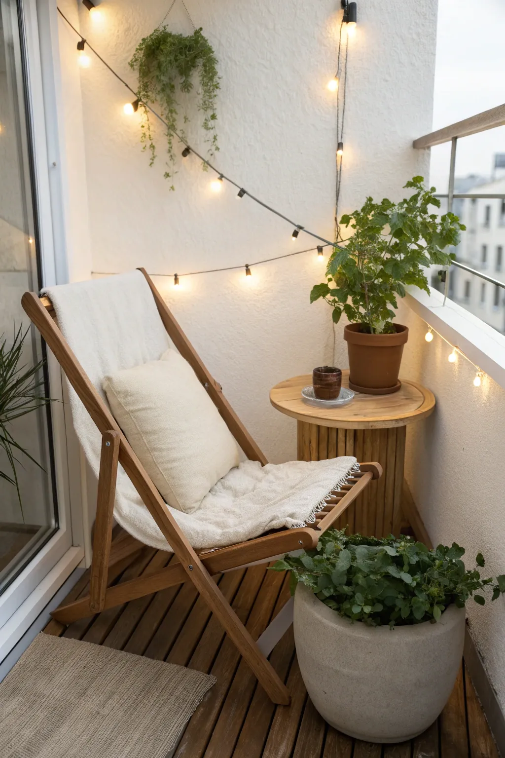 Transform your balcony into a serene escape with minimalist charm and natural beauty.
