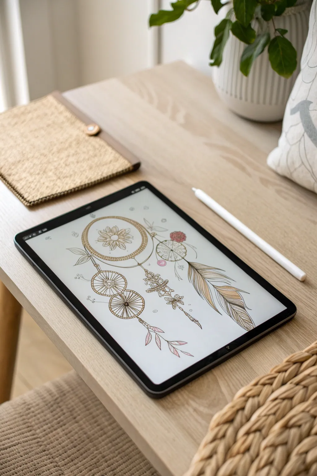 Discover the elegance of digital art and let your creativity flow with a touch of bohemian charm.