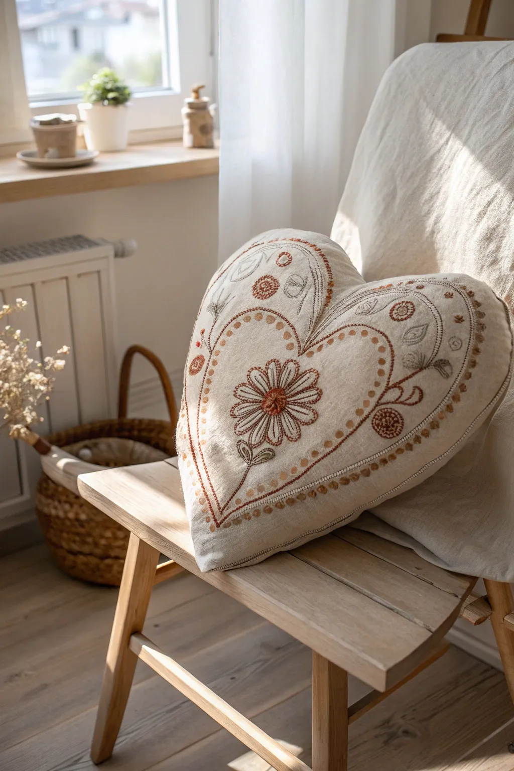 Embrace cozy minimalism with a handcrafted heart of natural beauty.